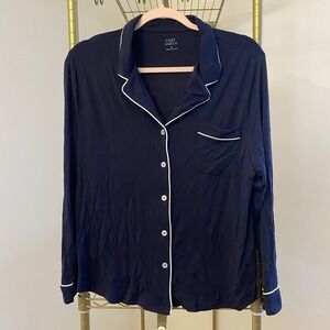 Cozy Earth Pajama Shirt Women Medium Bamboo Relaxed Sleepwear Lounge Minimalist